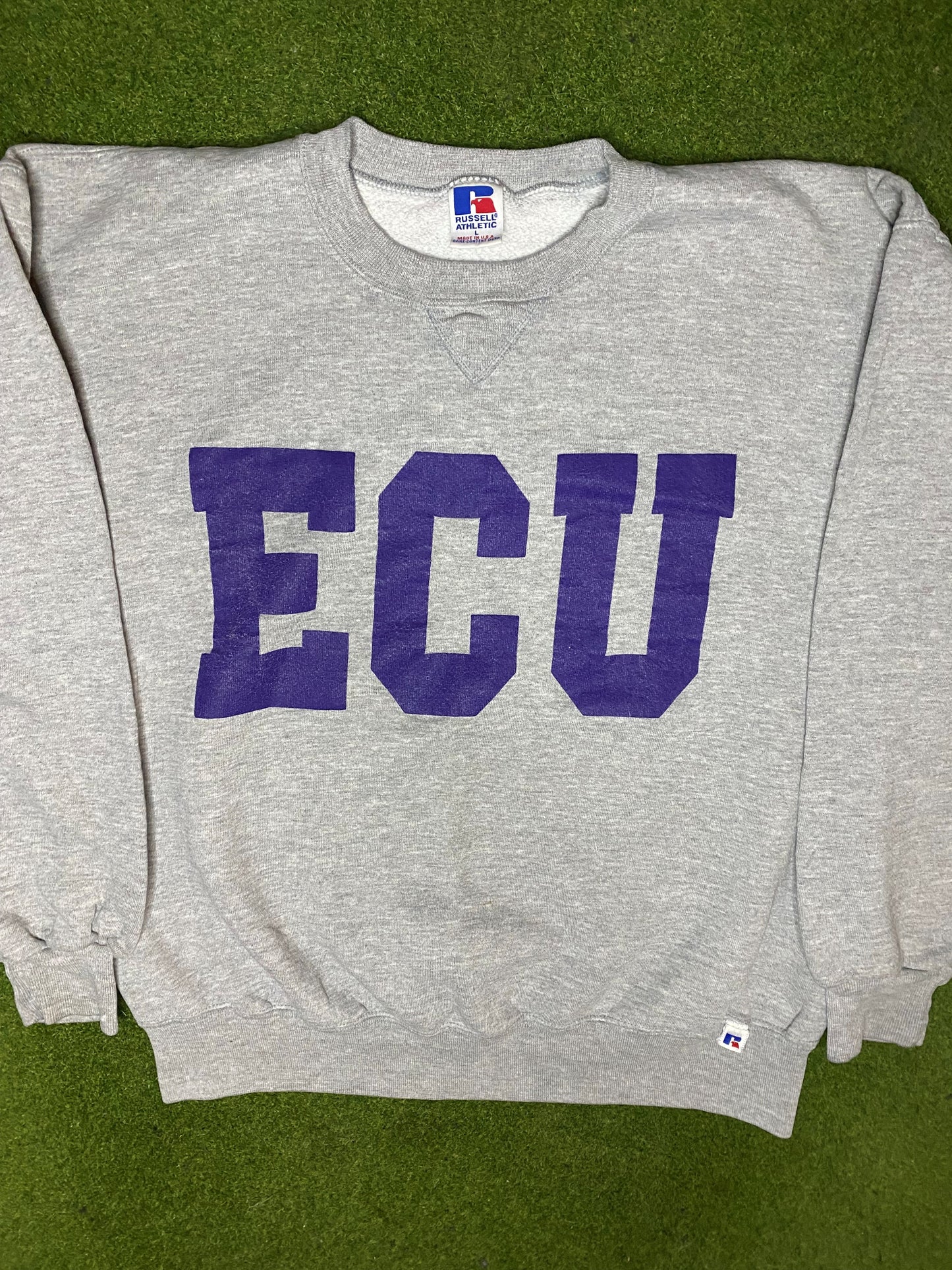 90s ECU Pirates - Vintage College Sweatshirt (Large) Gametime Vintage