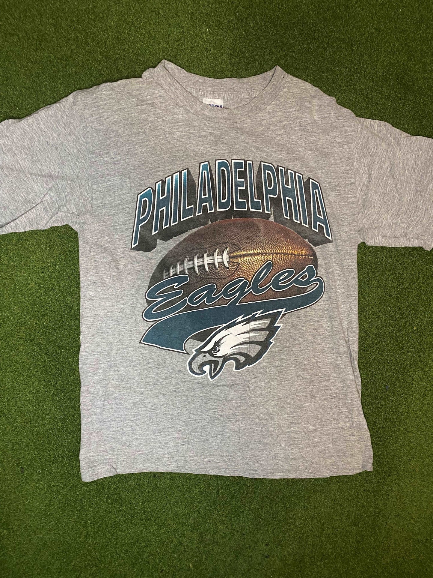 90s Philadelphia Eagles - Vintage NFL Tee Shirt (Medium) Gametime Vintage