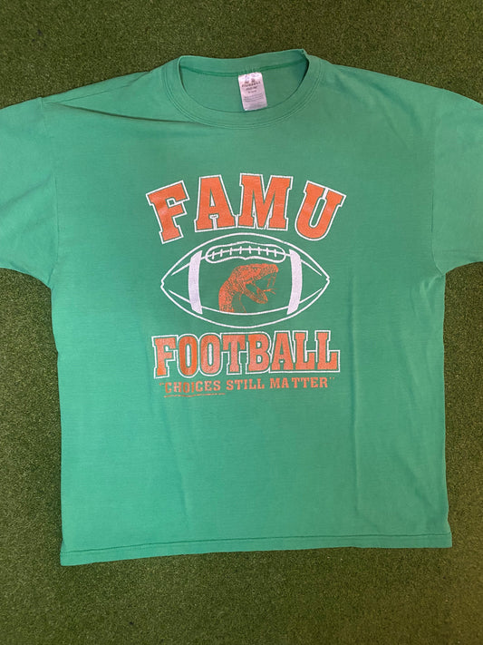 90s FAMU Rattlers - Choices Still Matter - Vintage HBCU T-Shirt (Medium) Gametime Vintage