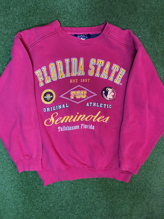 90s Florida State Seminoles - Vintage University Sweatshirt (Small) Gametime Vintage