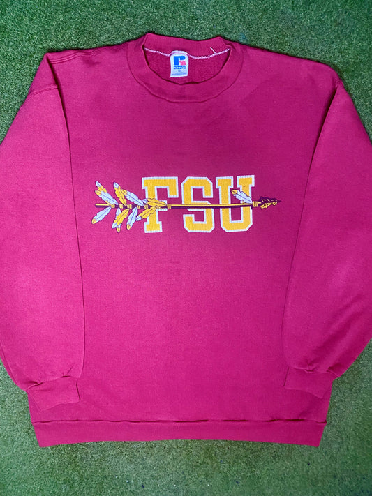 80s FSU Seminoles - Vintage College Sweatshirt (XL) - Gametime Vintage