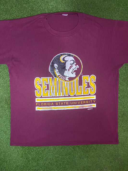 90s Florida State Seminoles - Vintage College T-Shirt (Large) Gametime Vintage