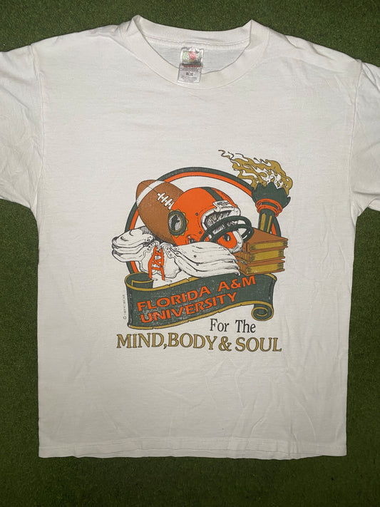 90s Florida A&M Rattlers - Vintage HBCU T Shirt (Medium)