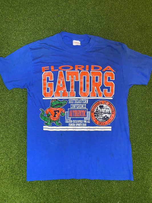 90s Florida Gaters - Vintage College Tee Shirt (Large) Gametime Vintage