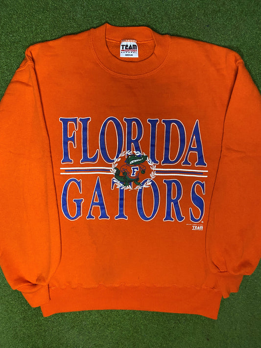 90s Florida Gators - Vintage College Crewneck Sweatshirt (Medium) - Gametime Vintage