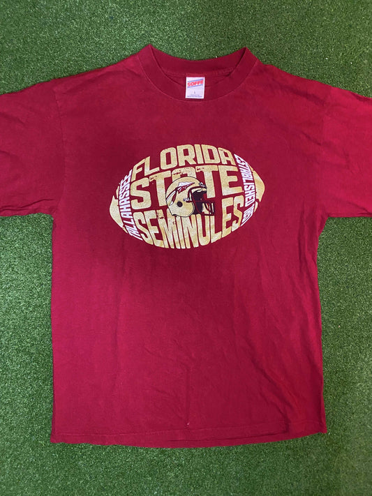 90s Florida State - Vintage College Football Tee Shirt (Large)