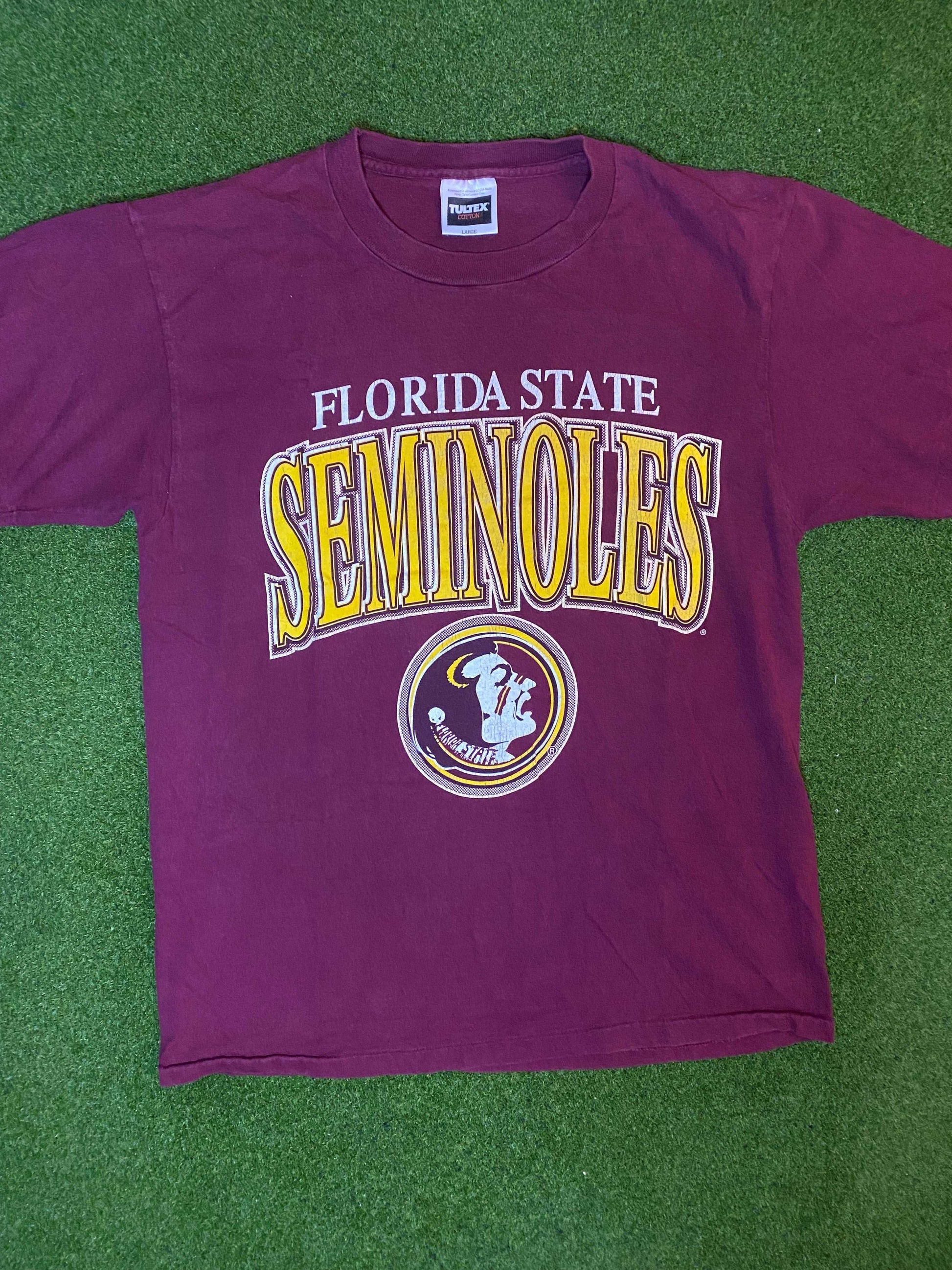 90s Florida State - Vintage College Tee Shirt (Large)