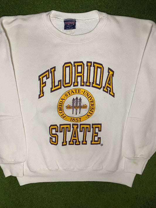 90s Florida State Seminoles - Vintage University Sweatshirt (Large) - Gametime Vintage