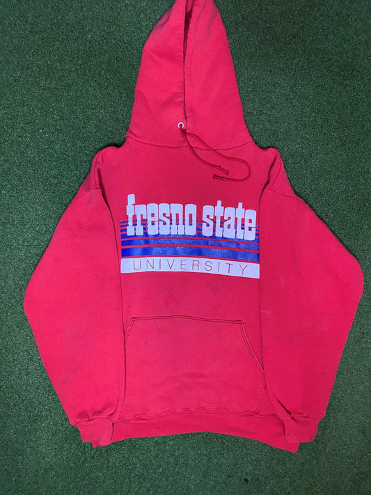 90s Fresno State Bulldogs - Vintage College Hoodie (Large) Gametime Vintage