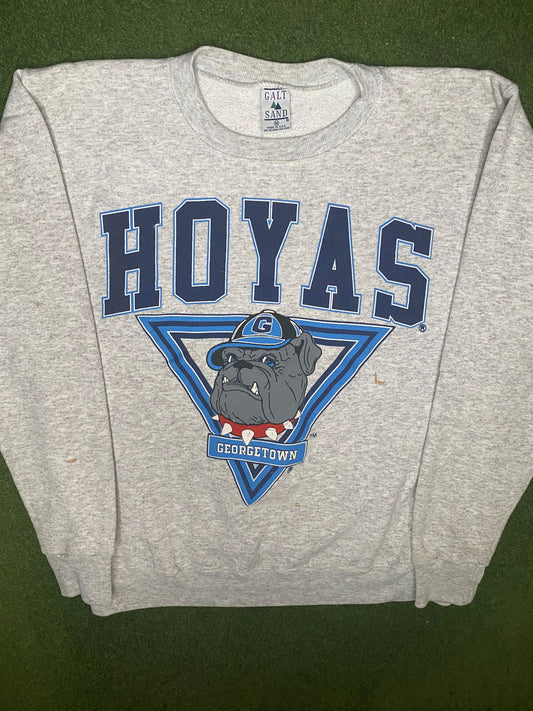 90s Georgetown Hoyas - Vintage College Sweatshirt (Medium)