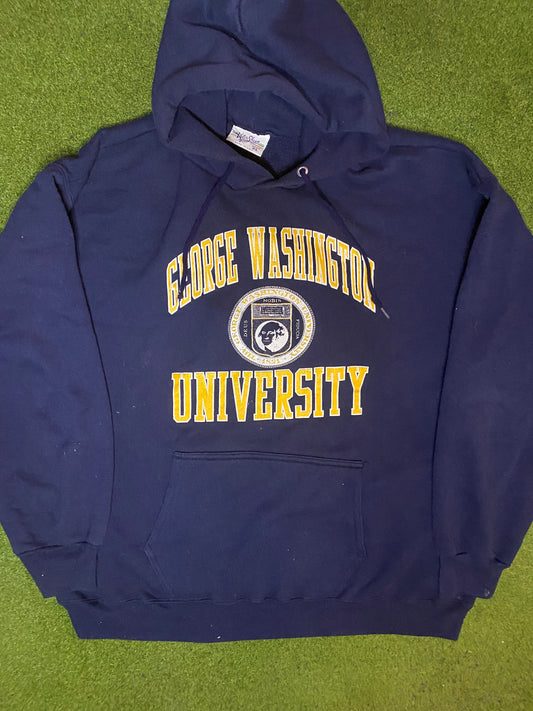 90s George Washington Revolutionaries - Vintage University Hoodie (XL) 