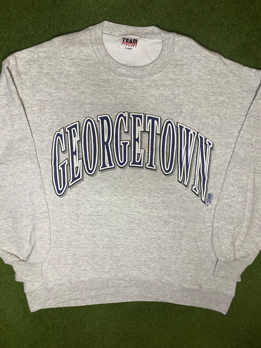 90s Georgetown Hoyas - Vintage College Sweatshirt (XL) Gametime Vintage