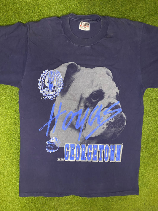 90s Georgetown Hoyas - Vintage College T-Shirt (Large)