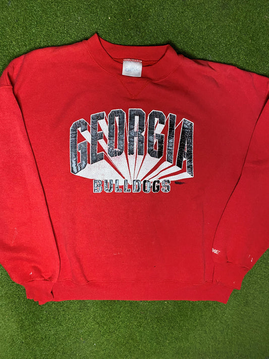 90s Georgia Bulldogs - Vintage College Sweatshirt (XL) Gametime Vintage