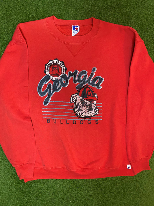 90s Georgia Bulldogs - Vintage College Sweatshirt (XL) Gametime Vintage