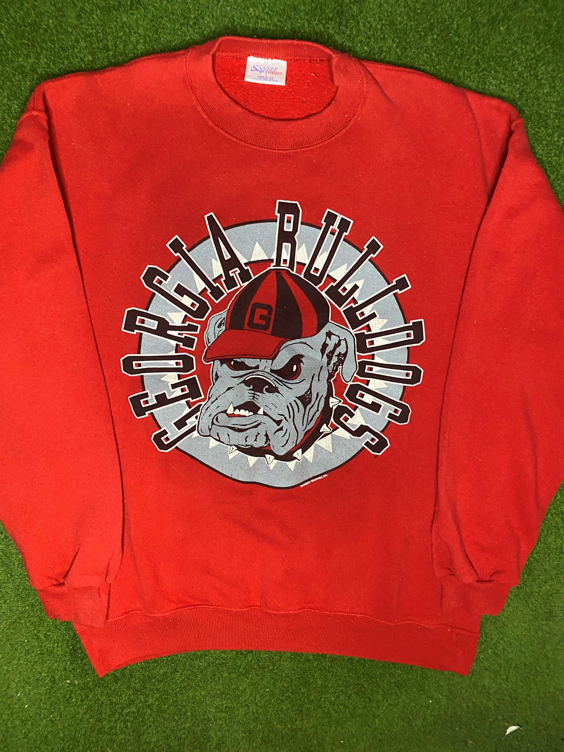 90s Georgia Bulldogs - Vintage College Sweatshirt (Large) 