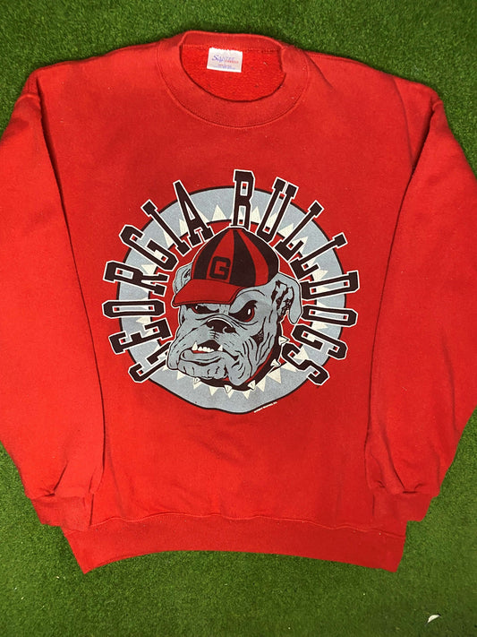 90s Georgia Bulldogs - Vintage College Sweatshirt (Large) 