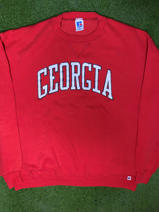 90s Georgia Bulldogs - Vintage College Sweatshirt (XL) Gametime Vintage