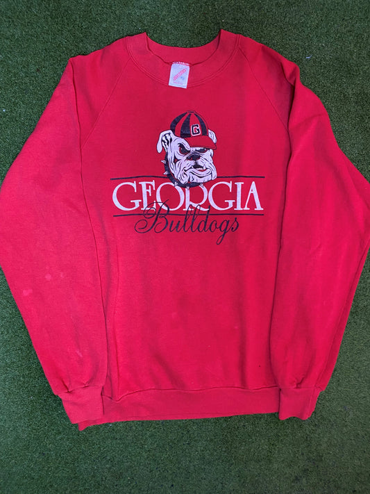 90s Georgia Bulldogs - Vintage College Sweatshirt (XL) Gametime Vintage