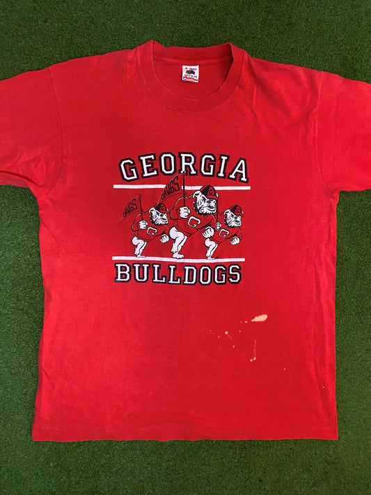 90s Georgia Bulldogs - Vintage College T-Shirt (XL) - Gametime Vintage