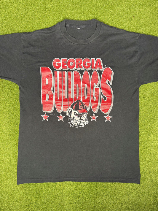 90s Georgia Bulldogs - Vintage College T Shirt (Large)