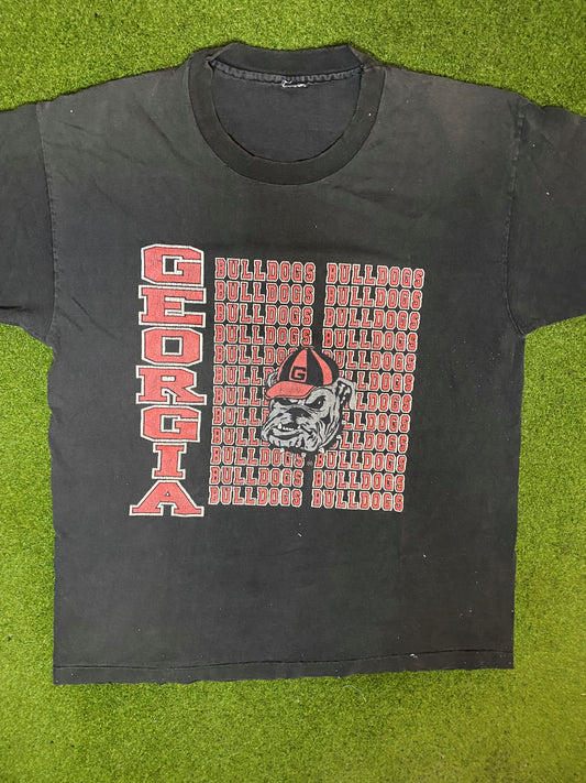 90s Georgia Bulldogs - Vintage College T-Shirt (Large) Gametime Vintage