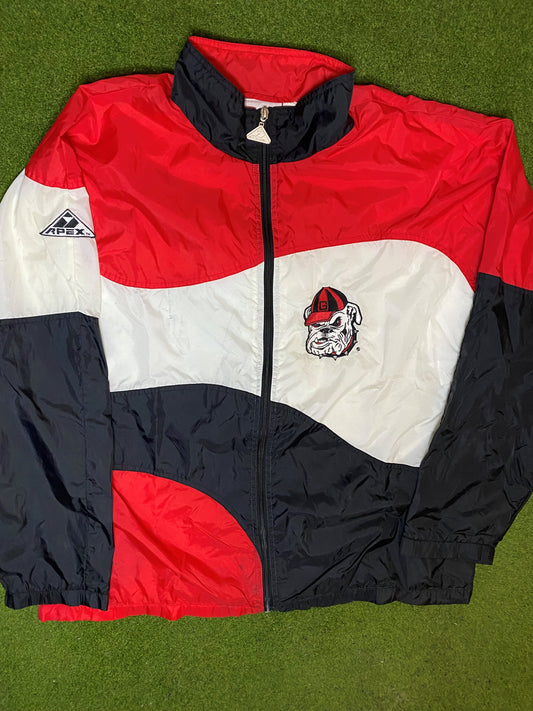 90s Georgia Bulldogs - Vintage College Windbreaker (XL) 