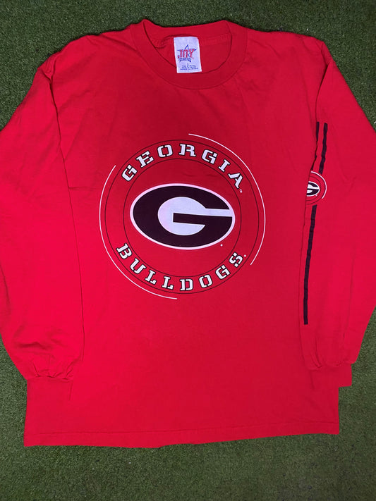 90s Georgia Bulldogs - Vintage College Long Sleeve (Large) Gametime Vintage