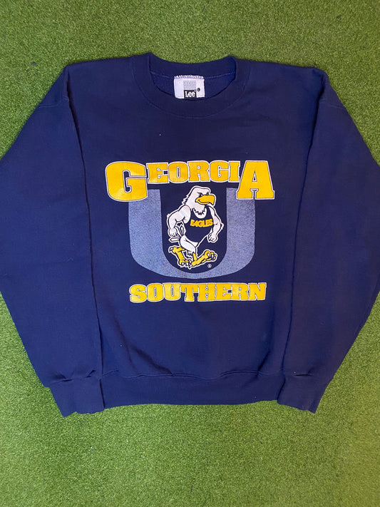 90s Georgia Southern Eagles - Vintage College Crewneck Sweatshirt (Large)