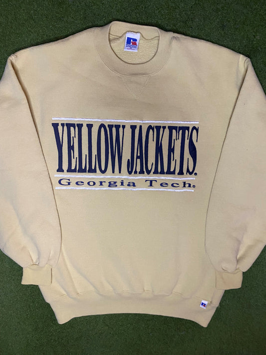 90s Georgia Tech Yellow Jackets - Vintage College Sweatshirt (XL)