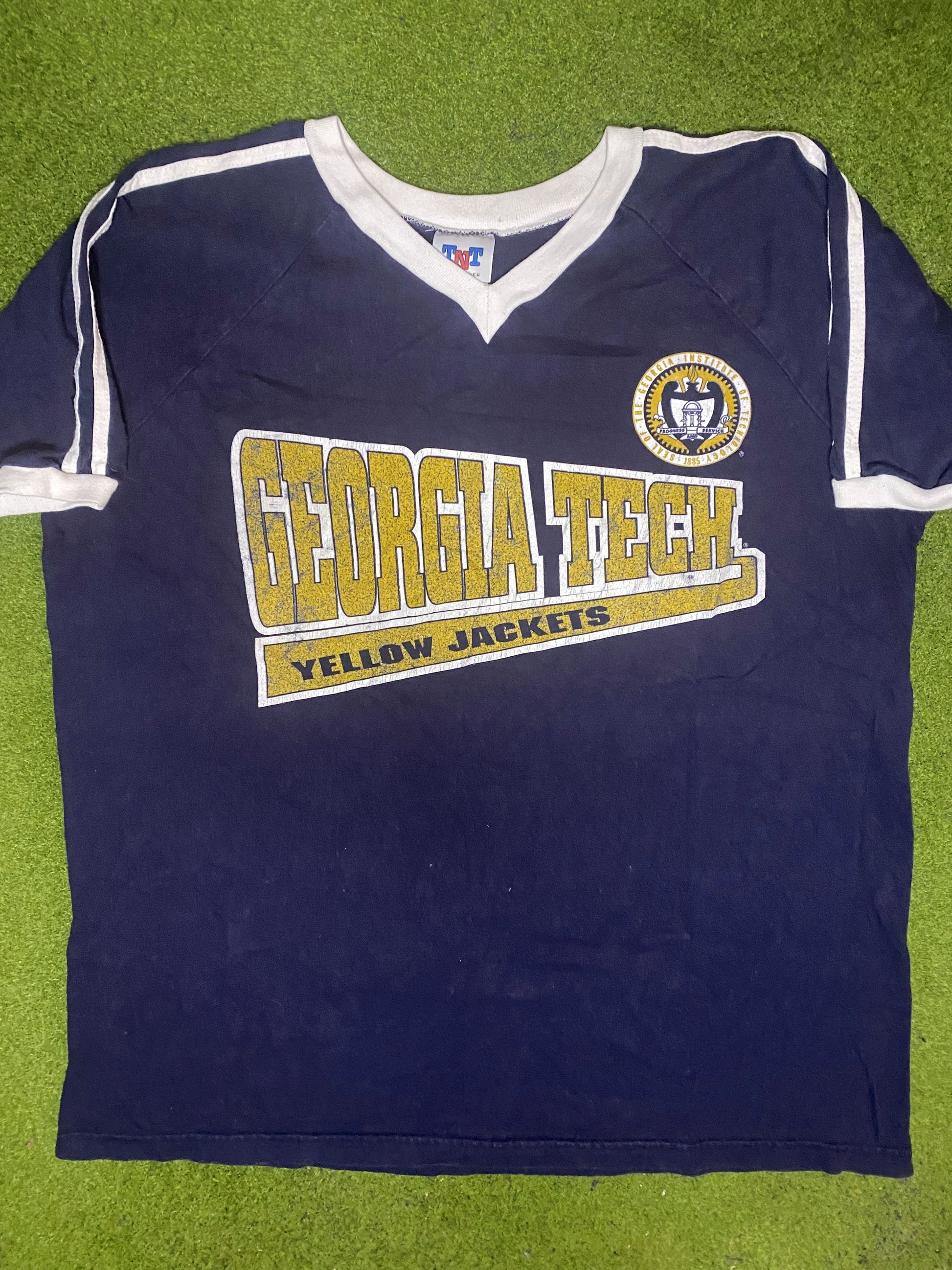 90s Georgia Tech Yellow Jackets - Vintage College T-Shirt (XL)