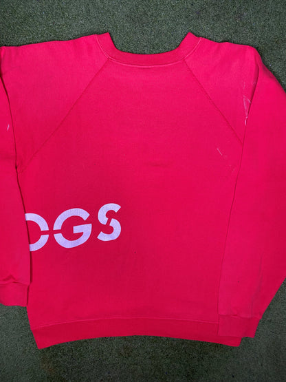 90s Georgia Bulldogs - Wrap Around Print - Vintage College Sweatshirt (Large)