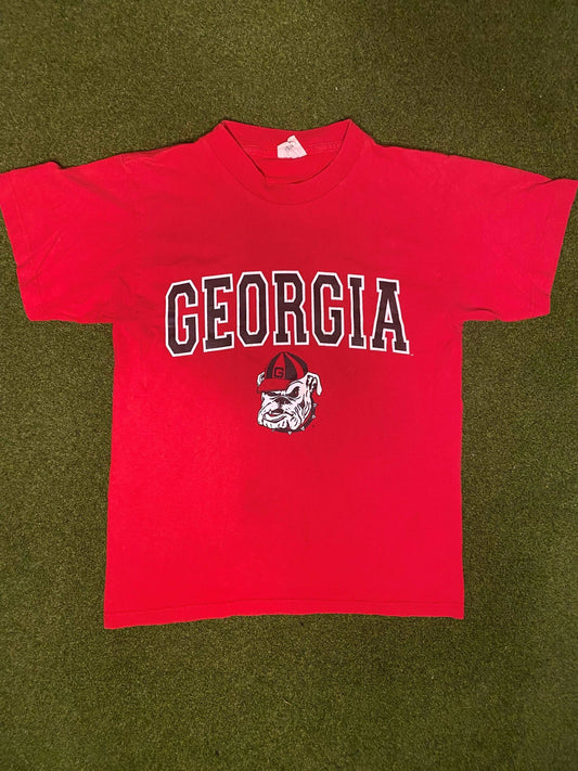 90s Georgia Bulldogs - Vintage College Tee Shirt (Small)