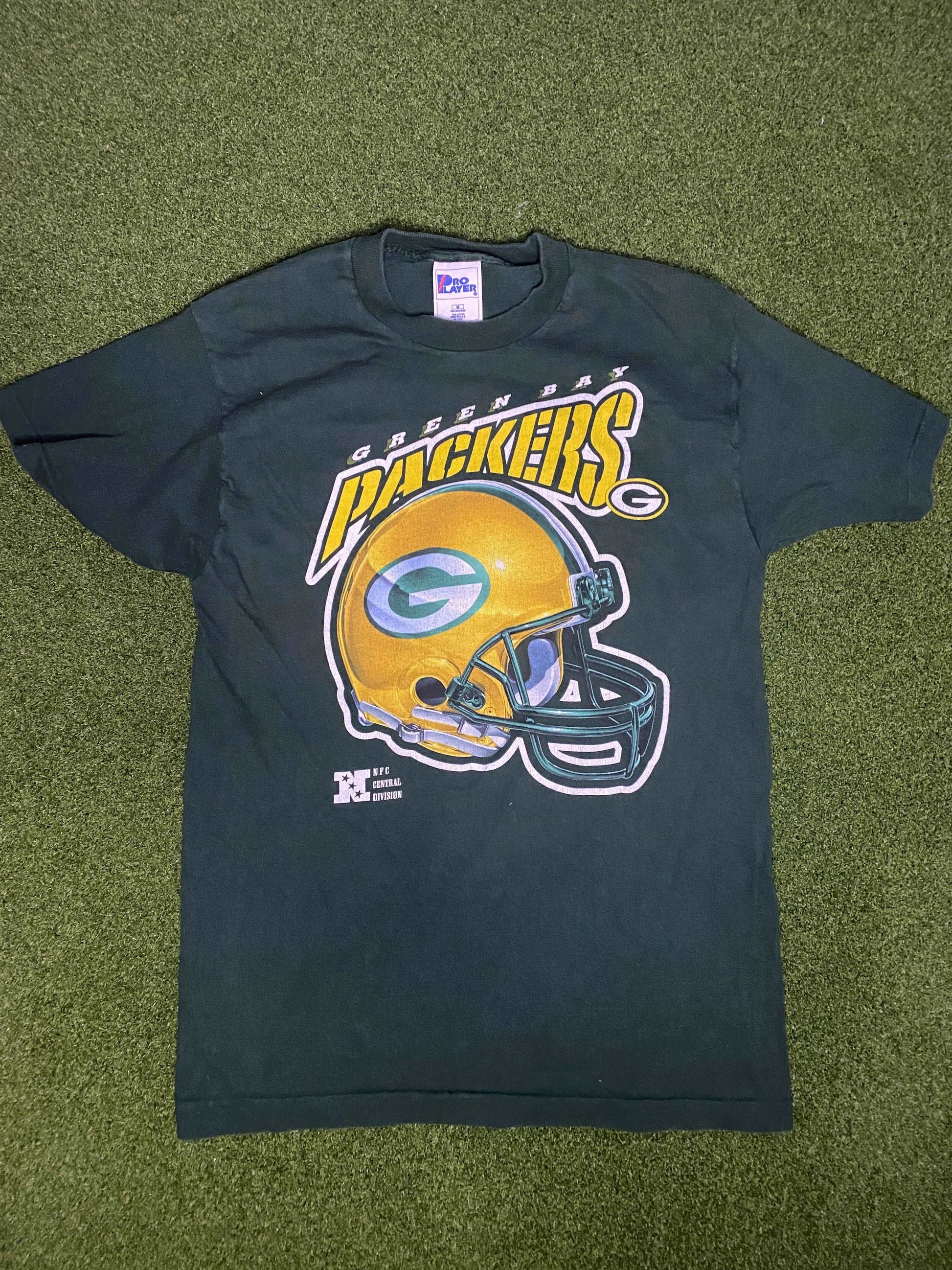 90s Green Bay Packers - Big Logo - Vintage NFL Tee Shirt (Medium)