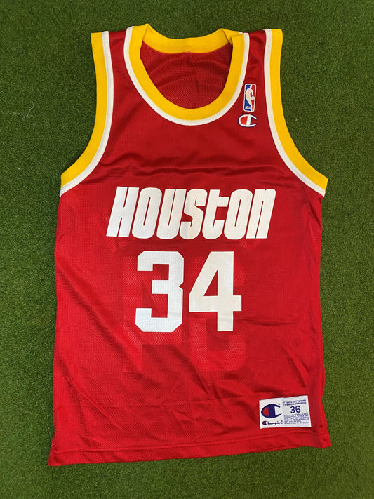 90s Houston Rockets - Hakeem Olajuwon #33 - Champion - Vintage NBA Jersey (36)