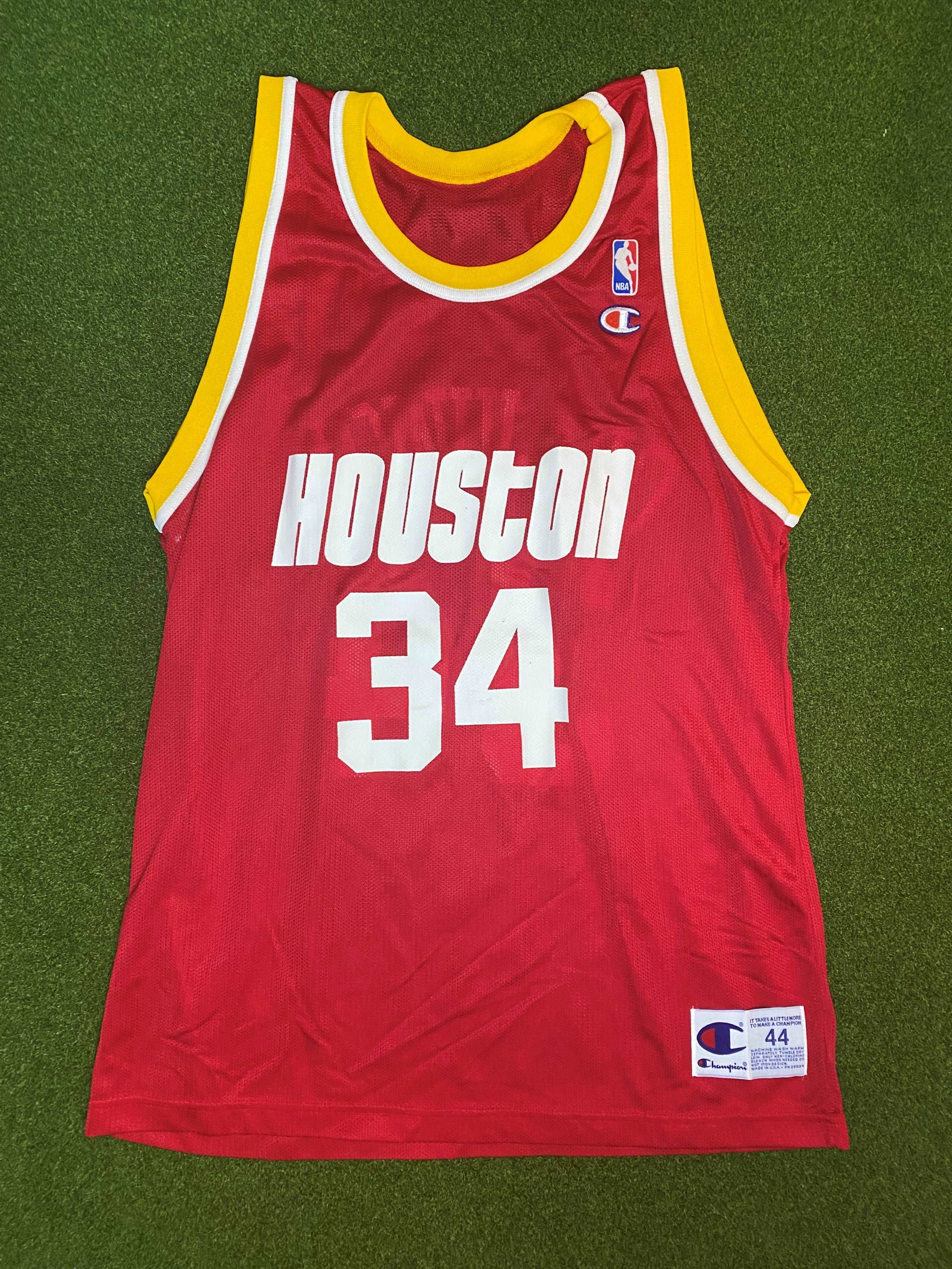 1990-2001 Houston Rockets - Hakeem Olajuwon #33 - Vintage NBA Jersey ...