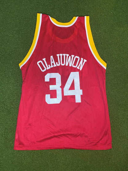 90s Houston Rockets - Hakeem Olajuwon - Vintage NBA Jersey (44)