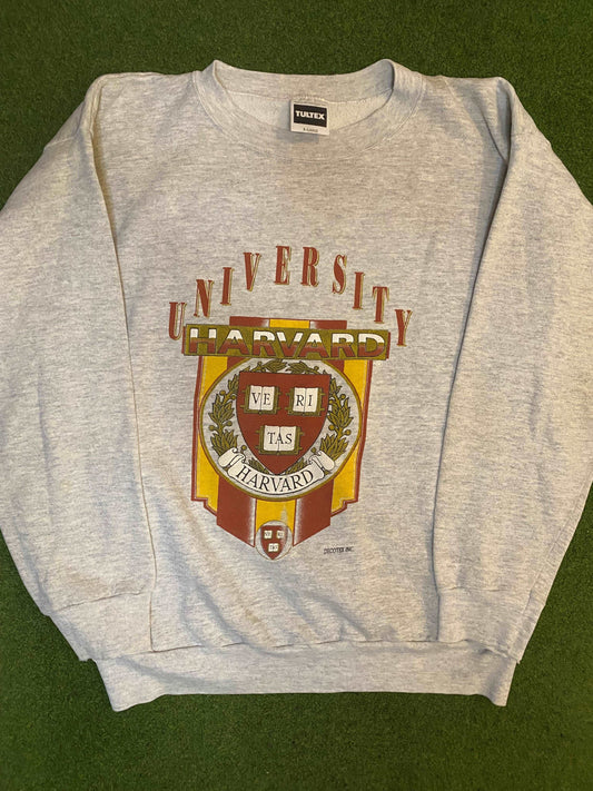 90s Harvard Crimson - Vintage Ivy League Sweatshirt (XL)