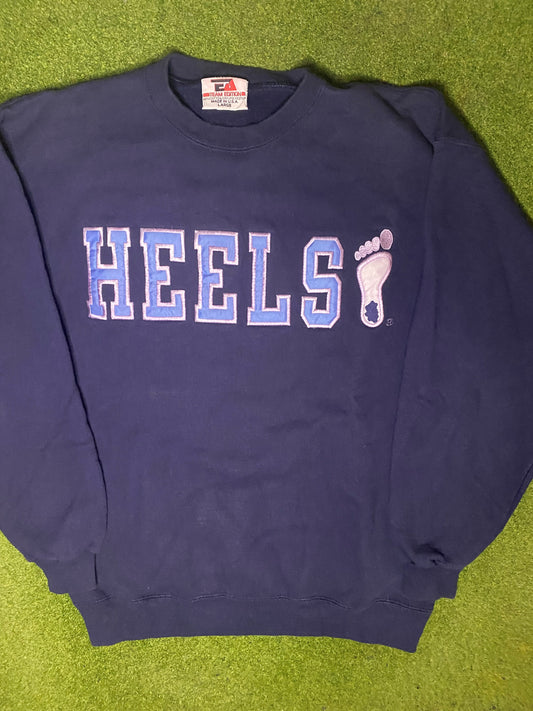 90s North Carolina Tar Heels - Vintage College Sweatshirt (Large) - Gametime Vintage