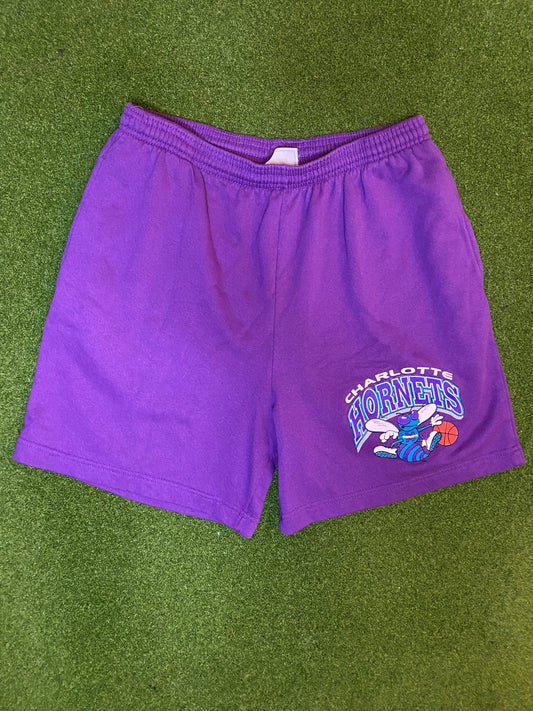 90s Charlotte Hornets - Vintage NBA Shorts (Large) Gametime Vintage