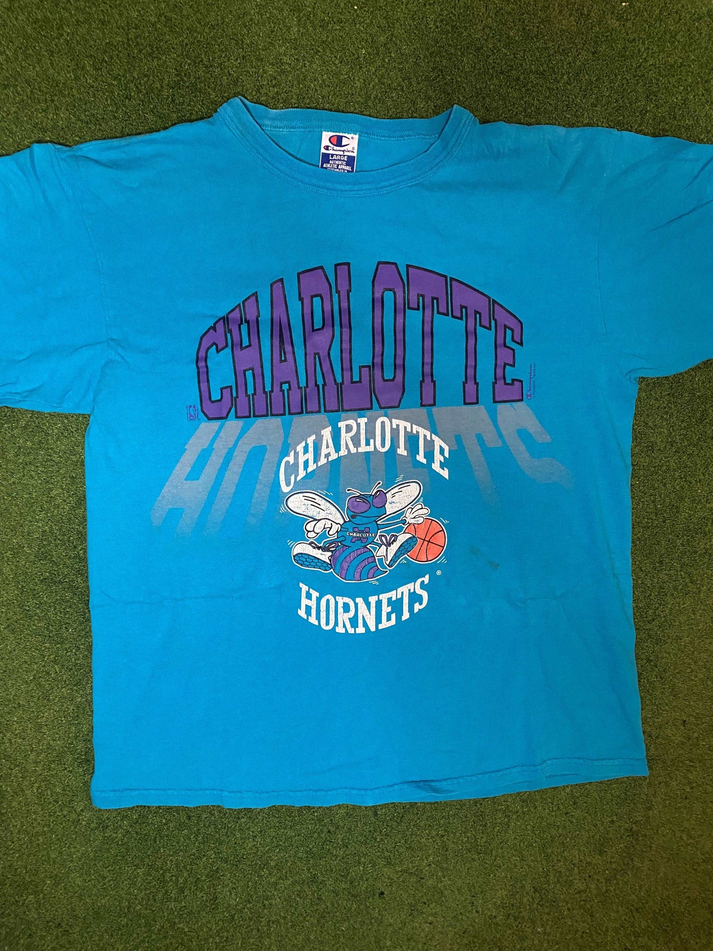 90s Charlotte Hornets - Vintage NBA T-Shirt (Large)