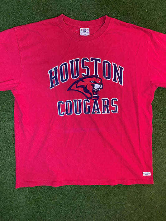 90s Houston Cougars - Vintage College T-Shirt (XL)