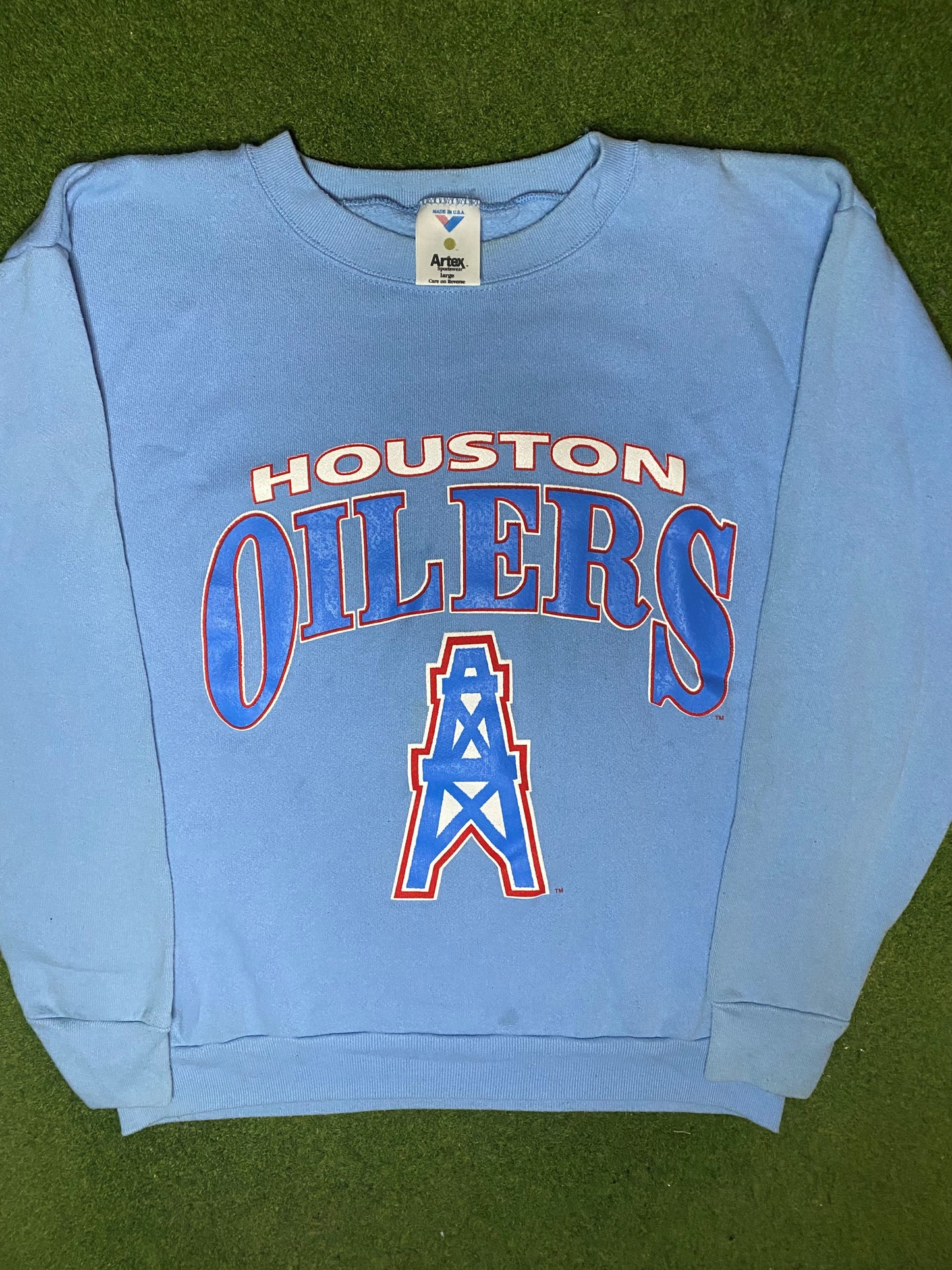 90s Houston Oilers - Vintage NFL Sweatshirt (Large)