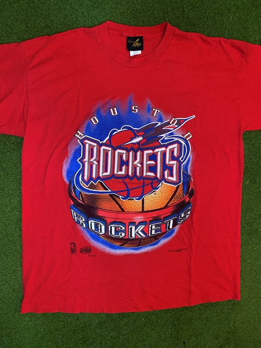 1995 Houston Rockets - Vintage NBA T-Shirt (2XL) 