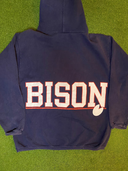 90s Howard Bison - Double Sided - Vintage HBCU Hoodie (Medium)