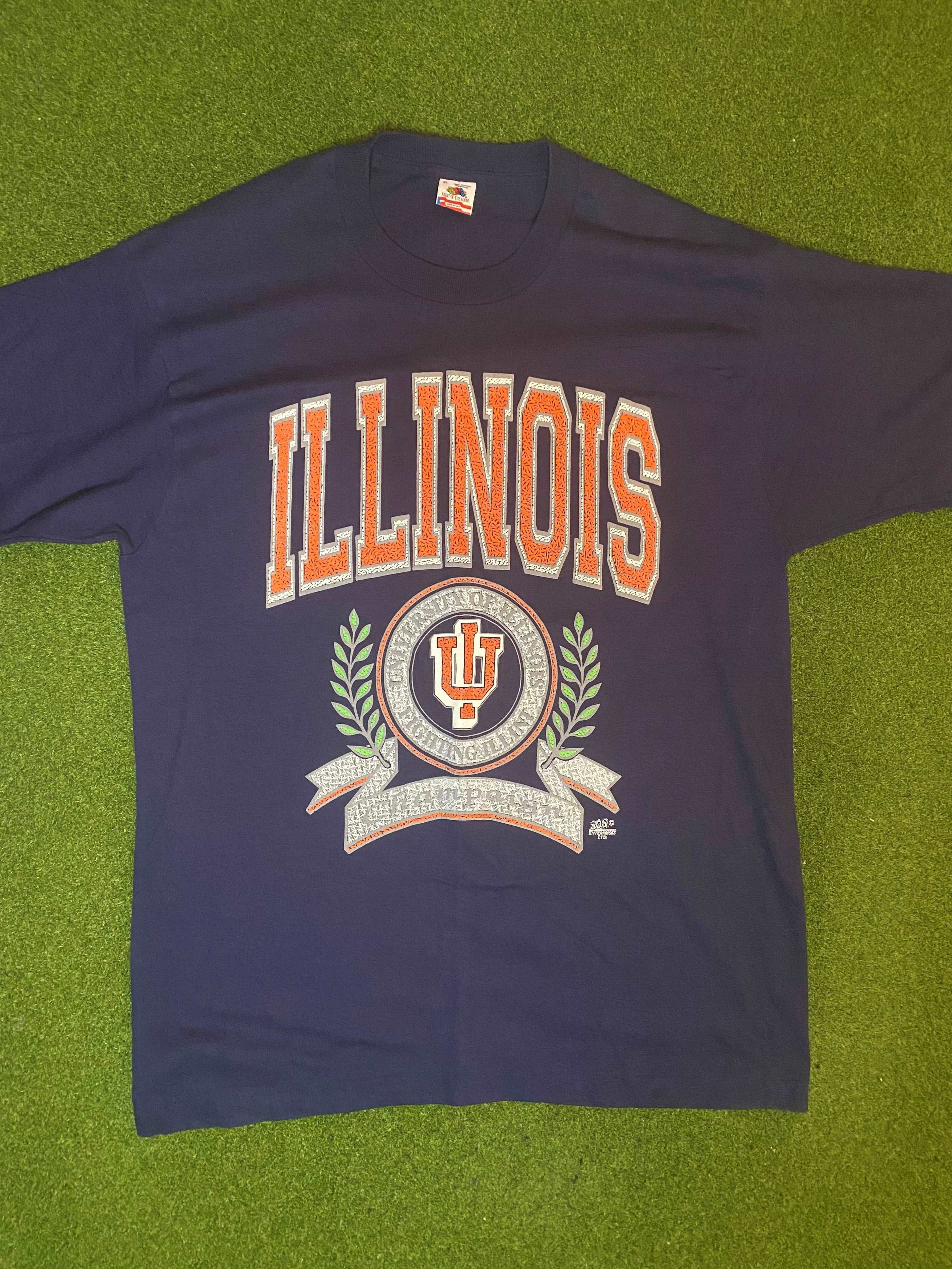 Illinois Fighting Illini Block "I" In BLUE 3D Vintage Metal Wall Art 23'' X 16 - Foto 7