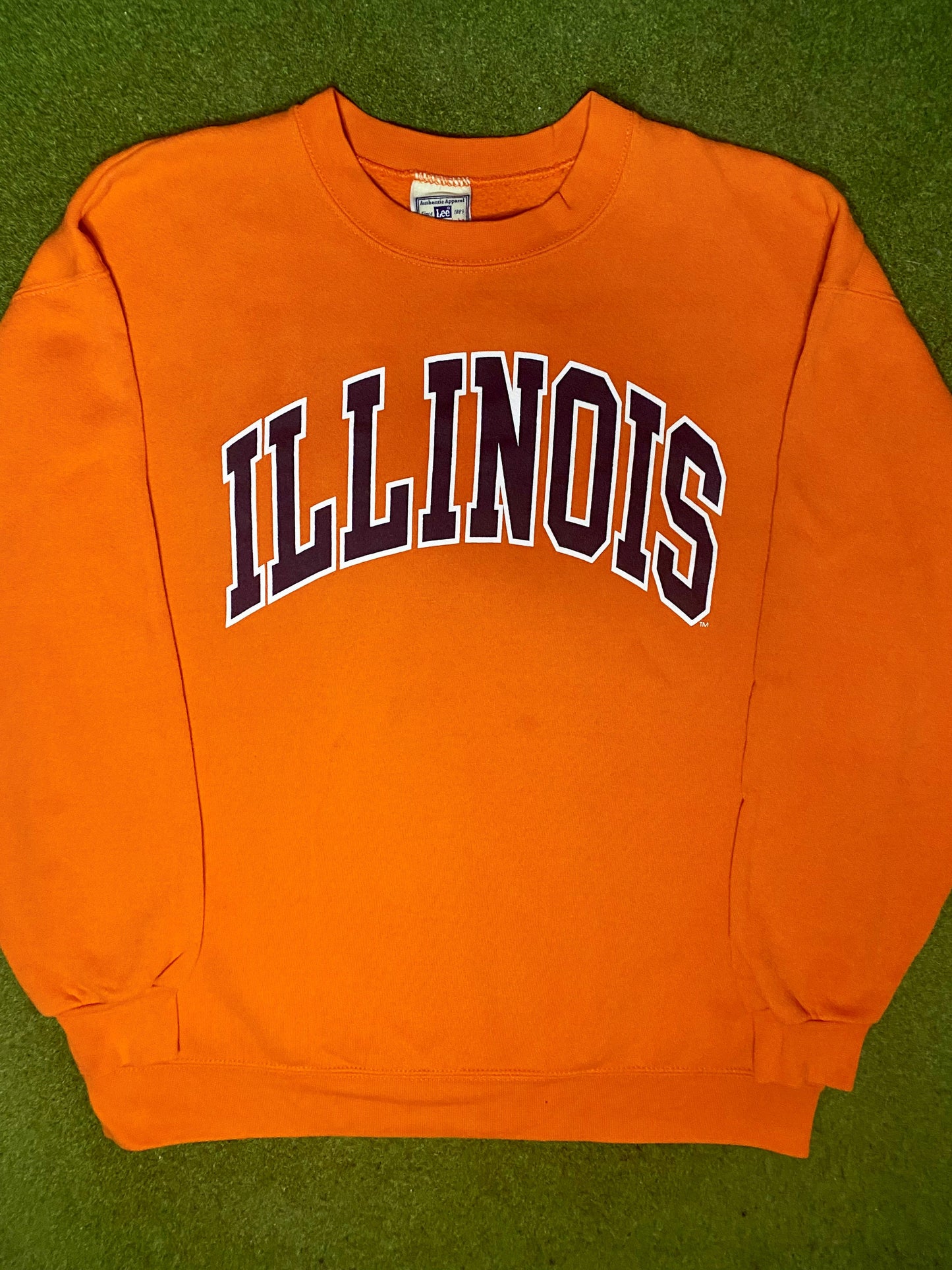 90s Illinois Fighting Illini - Vintage College Sweatshirt (XL)