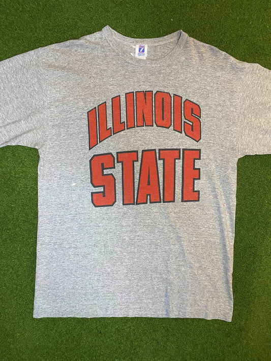 90s Illinois State Red Birds - Vintage College Tee Shirt (XL)