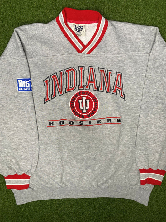 90s Indiana Hoosiers - Vintage College Crewneck Sweatshirt (XL)
