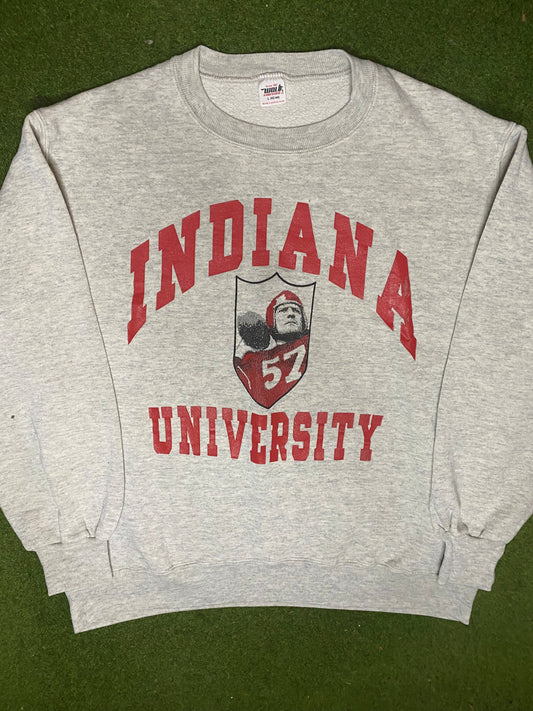 90s Indiana Hoosiers - Vintage College Football Sweatshirt (Large) Gametime Vintage